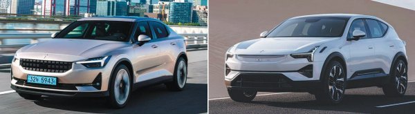 스웨덴 프리미엄 전기차 브랜드 폴스타의 순수 전기 세단 ‘폴스타 2’(왼쪽)는 올해 1∼10월 2444대를 판매하며 수입 전기차 단일 모델 판매 1위를 기록했다. 폴스타 최초의 전기 SUV인 ‘폴스타 3’(오른쪽)는 에어로다이내믹을 극대화한 디자인과 첨단 안전 기능을 탑재해 주목받고 있다. 국내 시장에는 내년 3분기 출시될 예정이다. 사진제공|폴스타