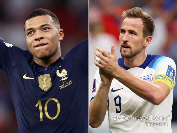 킬리안 음바페(왼쪽), 해리 케인. 사진=게티이미지코리아