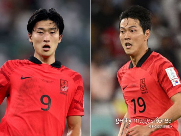 조규성(왼쪽), 김영권. 사진=게티이미지코리아