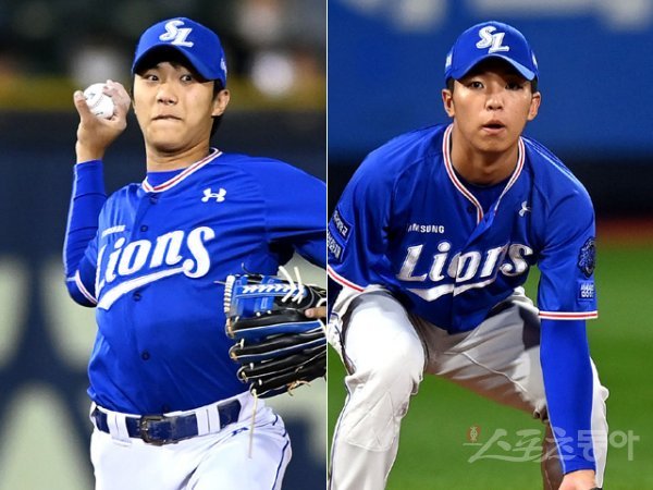 삼성 이재현(왼쪽)과 김영웅. 스포츠동아DB
