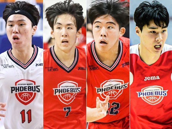 현대모비스 이우석, 서명진, 김동준, 신민석(왼쪽부터). 사진제공ㅣKBL