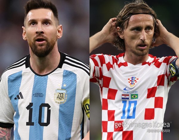 리오넬 메시 vs 루카 모드리치. 사진=게티이미지코리아