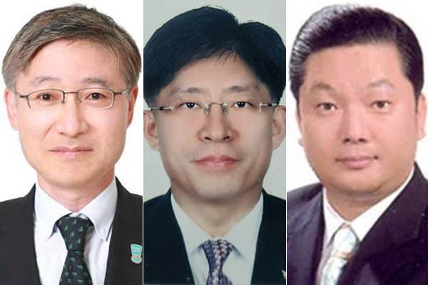 이승열 하나은행장 후보, 강성묵 하나증권 대표이사 사장 후보, 이호성 하나카드 대표이사 사장 후보(왼쪽부터). 사진제공 l 하나금융