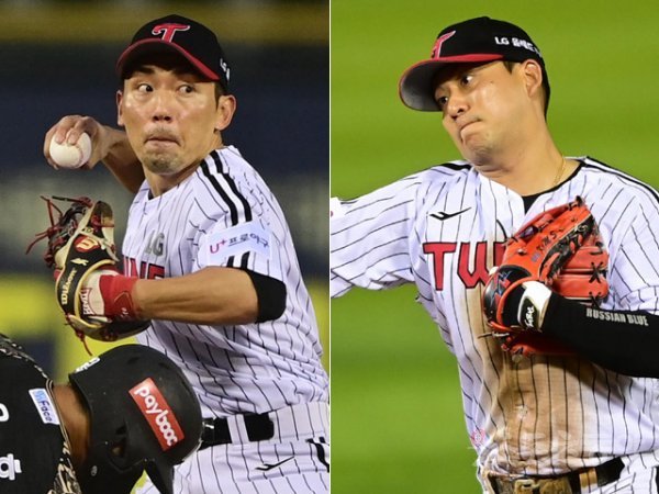 LG 서건창(왼쪽)과 김민성. 스포츠동아DB