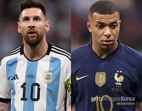 리오넬 메시-킬리안 음바페. 사진=게티이미지코리아