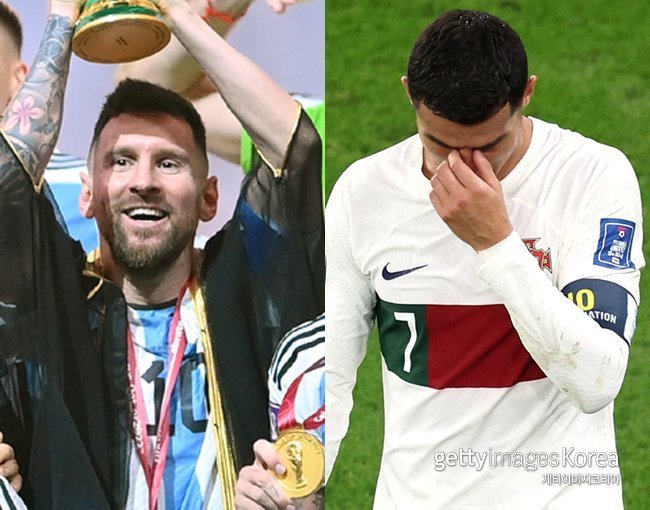 리오넬 메시-크리스티아누 호날두. 사진=게티이미지코리아