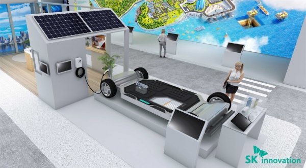 내년 1월 5일부터 8일까지(현지시간) 미국 라스베이거스에서 열리는 ‘CES 2023’에서 ‘행동’을 주제로 공개되는 SK그룹 전시 부스 이미지. 사진제공|SK이노베이션