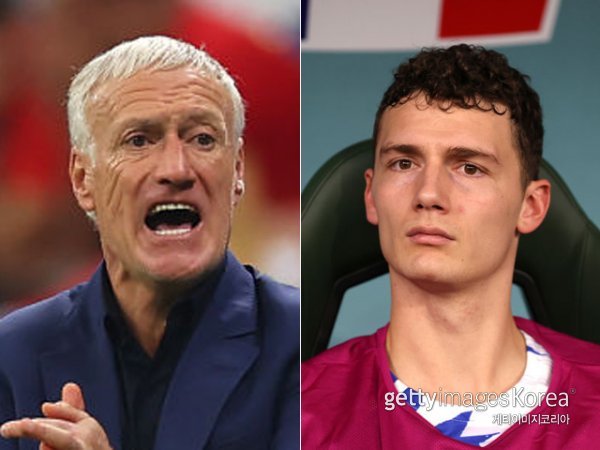 프랑스 축구대표팀 디디에 데샹 감독(왼쪽)과 뱅자맹 파바르. 사진=게티이미지코리아