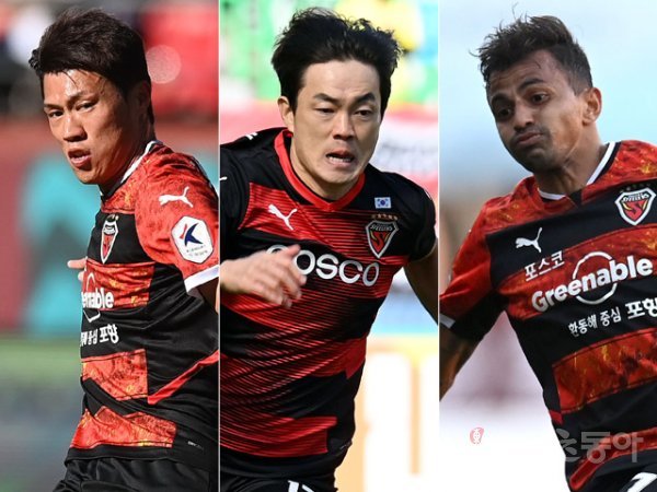 김승대, 신광훈, 완델손(왼쪽부터). 스포츠동아DB