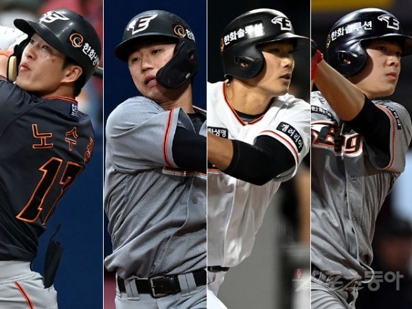 노수광, 이원석, 장진혁, 유상빈(왼쪽부터). 스포츠동아DB