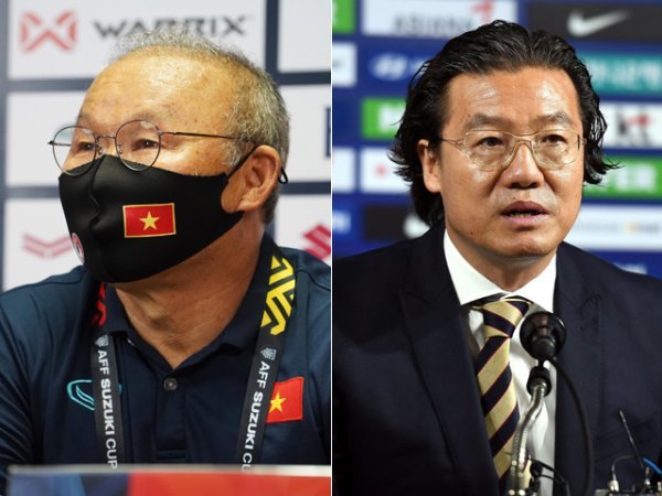 박항서 베트남 대표팀 감독(왼쪽), 김판곤 말레이시아 대표팀 감독. 사진 | 스포츠동아DB, 스즈키컵 홈페이지