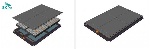 SK온의 독자적인 셀투팩(CTP) 기술이 적용된 S-PACK 이미지. 사진제공|SK온