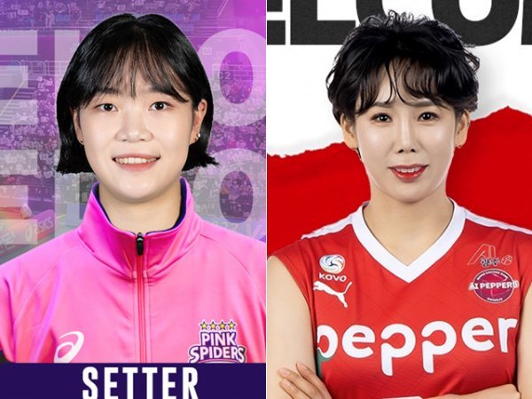 이원정(왼쪽), 오지영. 사진제공 | 흥국생명·페퍼저축은행