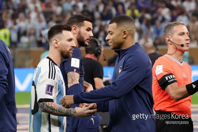 리오넬 메시-킬리안 음바페. 사진=게티이미지코리아