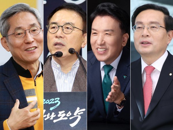 윤종규 KB금융 회장, 조용병 신한금융 회장, 함영주 하나금융 회장, 손태승 우리금융 회장(왼쪽부터).