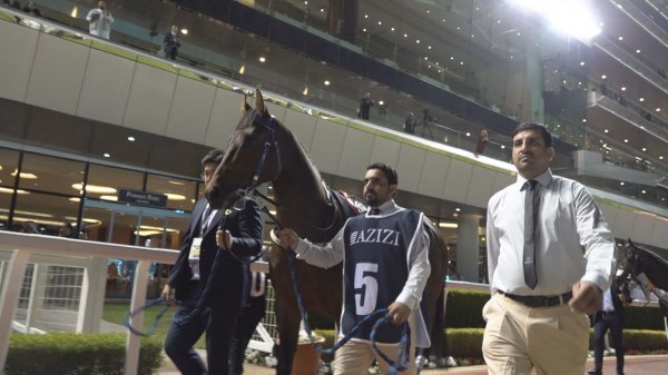 두바이월드컵 예선 첫 경주에 나선 대한민국 경주마 킹오브더매치