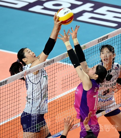 한국도로공사 정대영(왼쪽). 스포츠동아DB