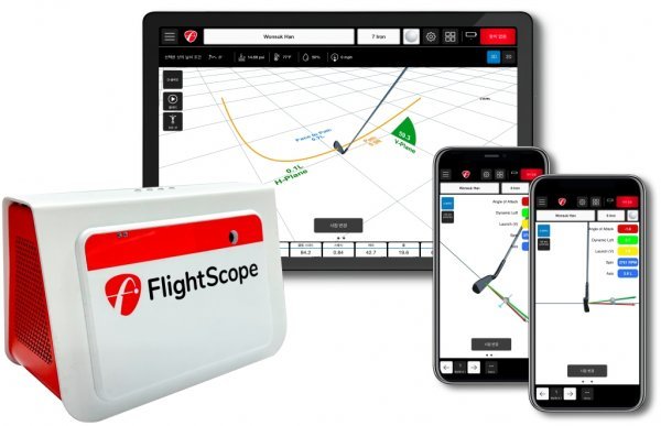 미보 레인지 제품 및 3D 스윙 분석 화면. 사진제공 | XGOLF