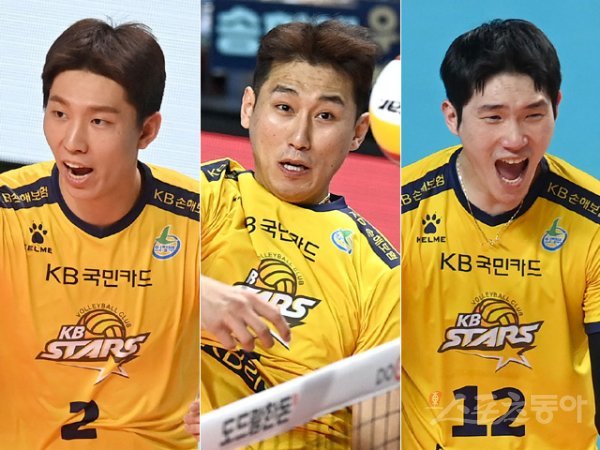 KB손해보험 황택의·한성정·황경민(왼쪽부터). 스포츠동아DB