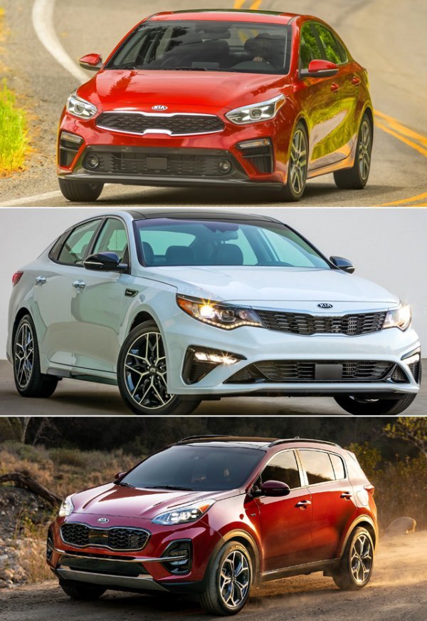 현대자동차그룹이 미국 최고 권위의 품질조사에서 상위권을 수성하며 글로벌 최고 수준의 품질을 또 한 번 인정받았다. 기아 K3는 준중형차, 기아 K5는 중형차, 기아 스포티지(위부터)는 준중형 SUV 차급에서 각각 1위에 오르며 ‘최우수 품질상’을 수상했다. 사진제공｜현대차그룹