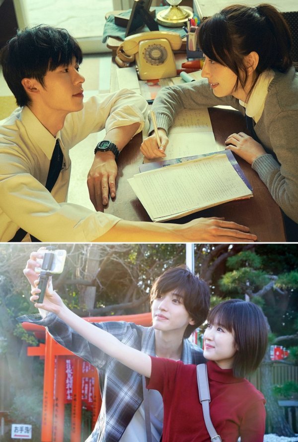 로맨스영화 ‘상견니’와 ‘오늘 밤 세계에서 이 사랑이 사라진다 해도’(위부터)가 극장가에서 저력을 발휘하고 있다. 사진제공｜오드·미디어캐슬