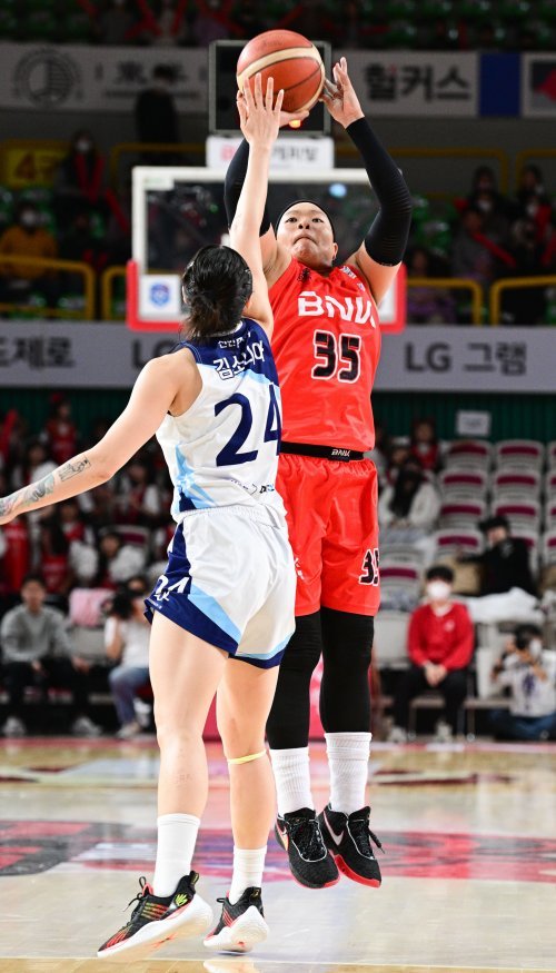 BNK 김한별. 사진제공 | WKBL