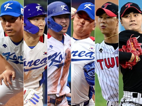 김현수, 오지환, 박해민, 고우석, 정우영, 김윤식(왼쪽부터). 사진 | 스포츠동아DB·게티이미지코리아