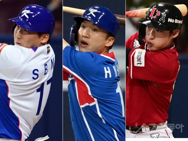 나성범, 박해민, 최지훈(왼쪽부터). 스포츠동아DB