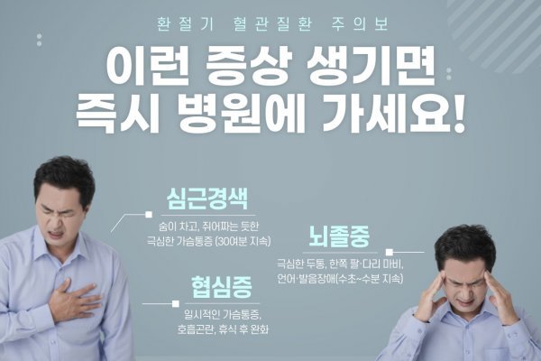 환절기 발병 위험 높은 혈관질환