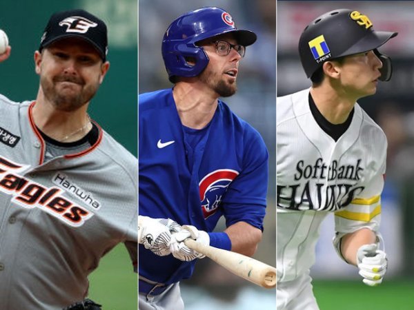 워윅 서폴드, 에릭 소가드, 마사고 유스케(왼쪽부터). 사진 | 게티이미지코리아, 소프트뱅크 호크스