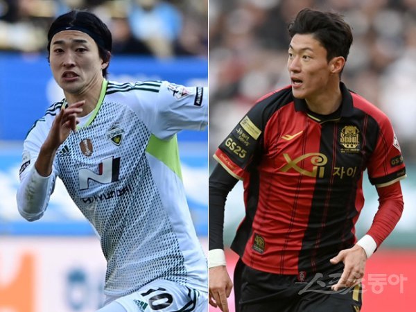 전북 조규성(왼쪽), FC서울 황의조. 스포츠동아DB