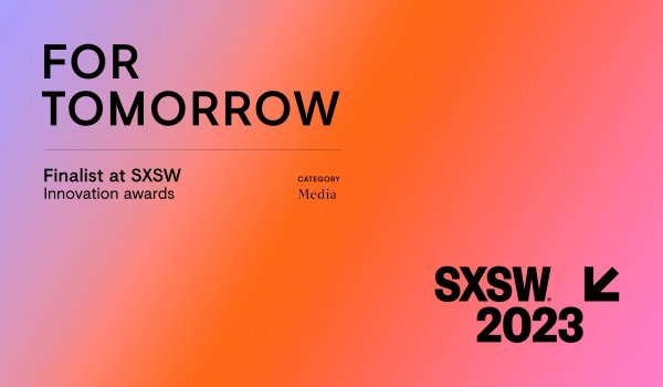 현대-UNDP 합작 ‘포 투모로우’ 프로젝트의 SXSW 2023 이노베이션 어워즈 파이널리스트 선정 키비주얼. 사진제공｜현대차