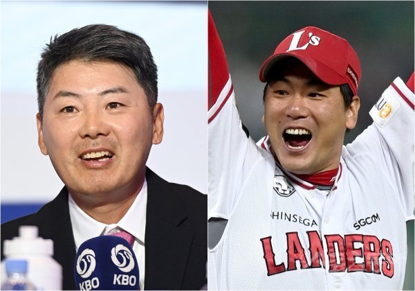 SSG 랜더스 김원형 감독(좌)·김광현, 사진|스포츠동아DB