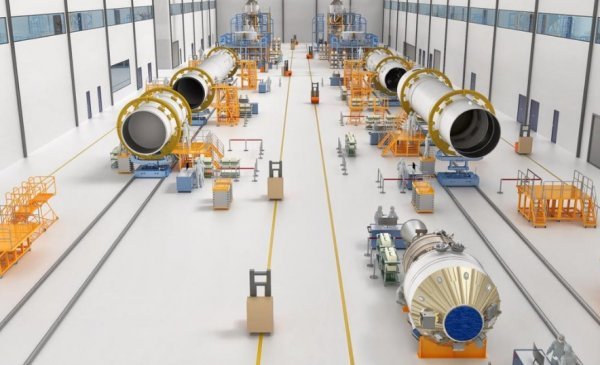 전남 순천에 설립할 예정인 ‘발사체 단조립장’ 내부 조감도. 사진제공ㅣ한화에어로스페이스