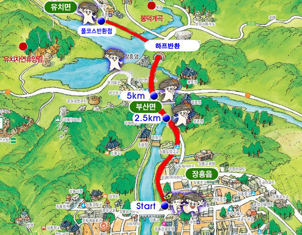 정남진 장흥 전국마라톤대회 코스도. 사진출처 | 장흥군