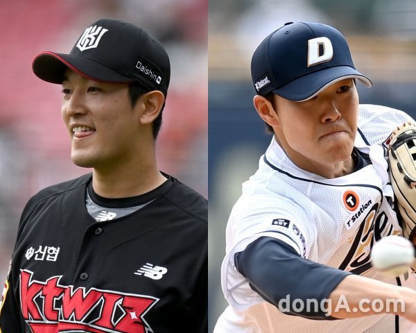 KT 고영표(왼쪽), 두산 최원준. 스포츠동아DB