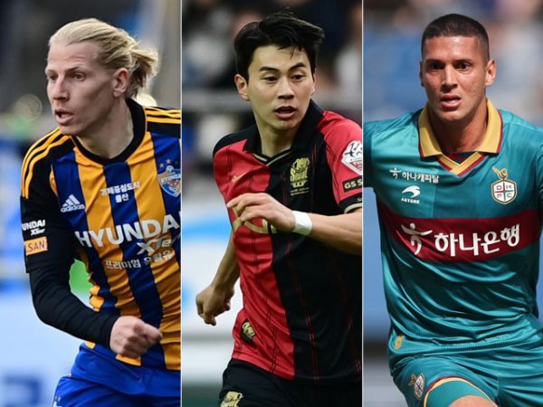울산 루빅손, FC서울 임상협, 대전 티아고(왼쪽부터). 사진 | 스포츠동아DB, 한국프로축구연맹