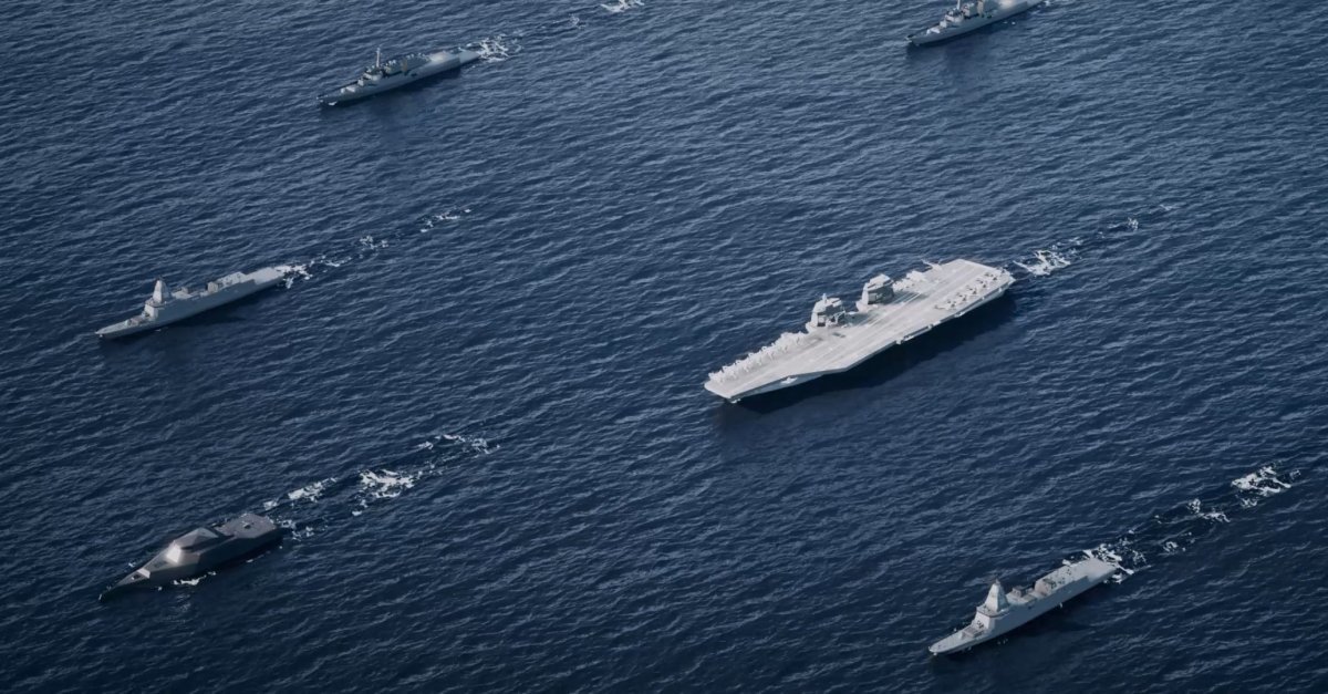 HD현대중공업이 MADEX 2023에서 최초 공개하는 차세대 함정들의 조감도. 사진제공|HD현대중공업