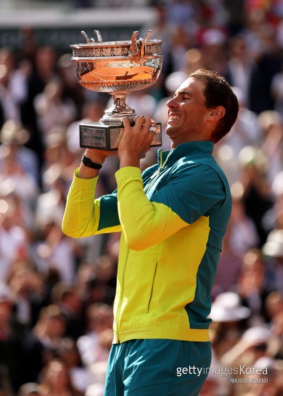 2022 프랑스오픈 우승 당시의 라파엘 나달. 사진=게티이미지코리아