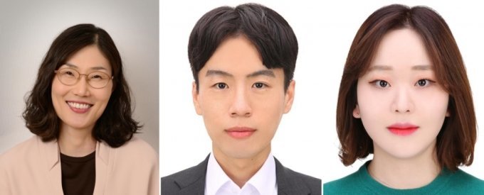 왼쪽부터 이수연 계명대 교수, 김민규 박사과정(제1저자), 김수지 박사과정(공동저자). 사진제공ㅣ계명대