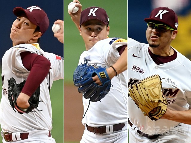 키움 안우진·최원태·후라도(왼쪽부터). 스포츠동아DB