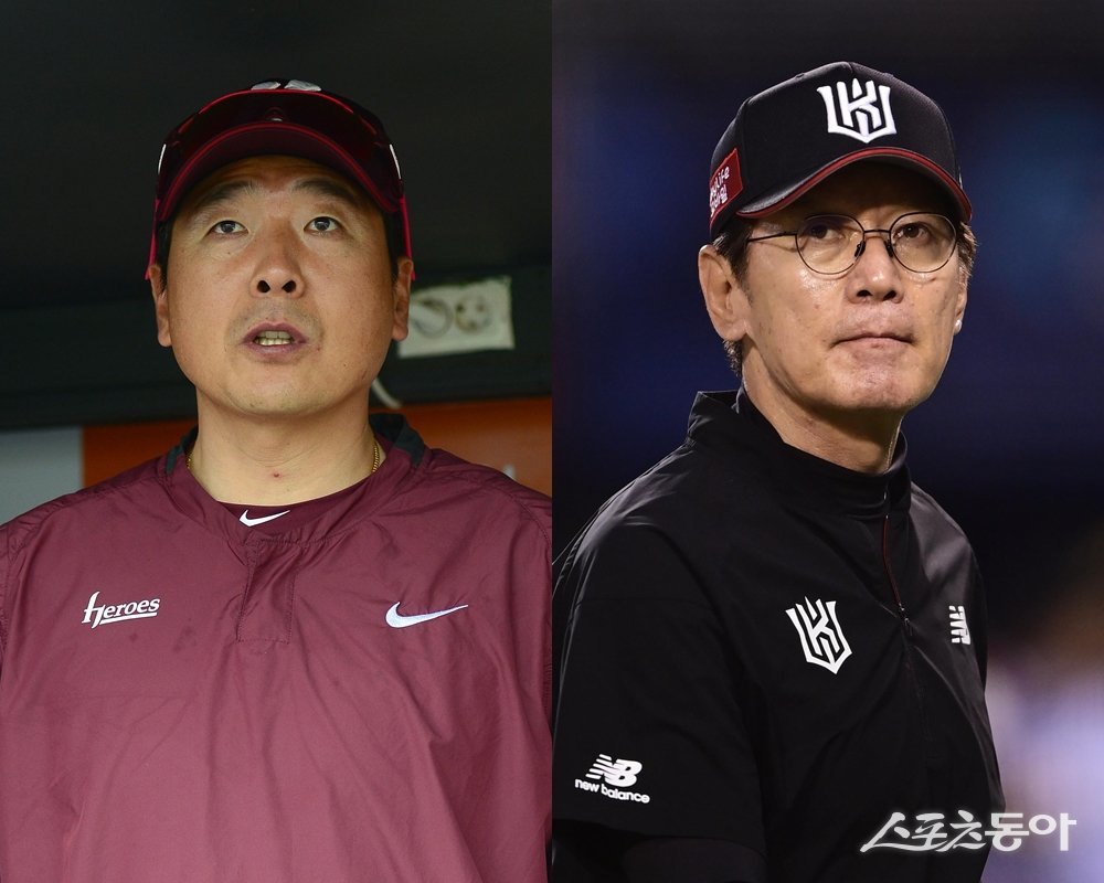 키움 홍원기 감독(왼쪽), KT 이강철 감독. 스포츠동아DB