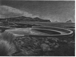 법환 해녀체험장 45.5x61.5cm 종이에 목탄 2019