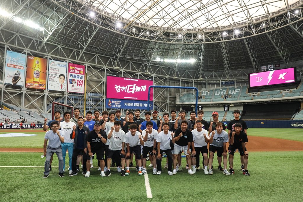 2일 고척스카이돔에 방문한 중국프로야구 장쑤 거마 선수들. 사진제공 | 키움 히어로즈