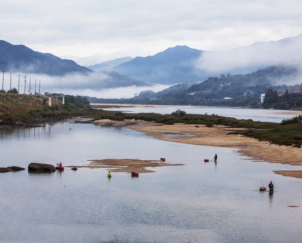 섬진강 재첩잡이 손틀어업. 사진제공ㅣ광양시