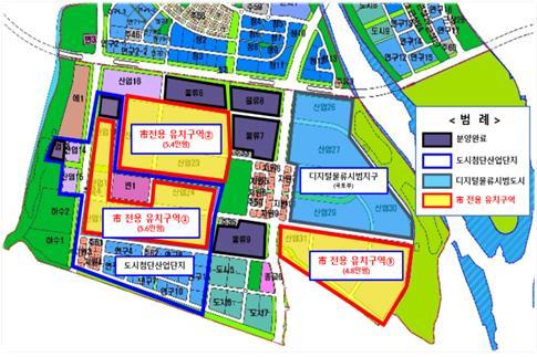 부산시 기업유치 전용구역 현황. 사진제공ㅣ부산시