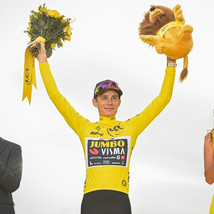 우승한 요나이 빙에고르. 트루 드 프랑스 소셜미디어 캡처.