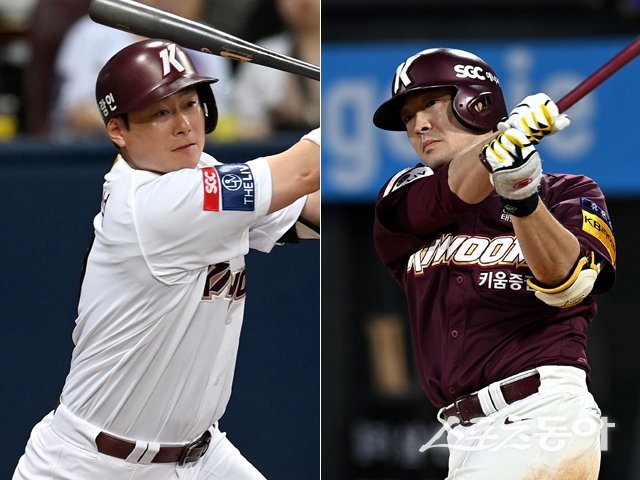 키움 이원석(왼쪽)·이형종. 스포츠동아DB
