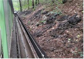 용인 동백고등학교 담장 경계면 우수시설 개선 공사를 완료한 모습. 사진제공|용인시