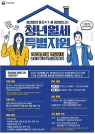 안산시 청년 월세 한시 특별지원 안내 포스터. 사진제공｜안산시